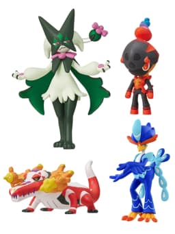 Newest TOMY Pokemon Figures Skeledirge Meowscarada Quaquaval Charcadet Pokémon Scarlet Violet Paldea Region Collection Gift
