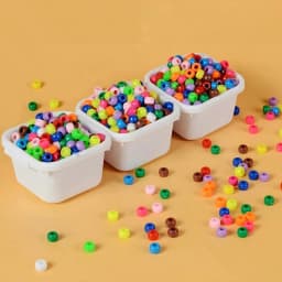 500pcs Pony Candy Colorful Plastic Beads For Jewelry Making DIY Hair Braiding, Bracelet Necklace Handicrafts Small Business