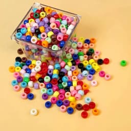 500pcs Pony Candy Colorful Plastic Beads For Jewelry Making DIY Hair Braiding, Bracelet Necklace Handicrafts Small Business