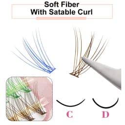 Colored Mink Eyelashes Are Natural and Easy to Operate. Multi Colored Eyelashes Party Eyelash Makeup Tool, Russian Curly Eyelash