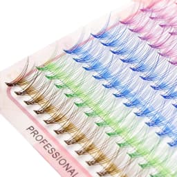 Colored Mink Eyelashes Are Natural and Easy to Operate. Multi Colored Eyelashes Party Eyelash Makeup Tool, Russian Curly Eyelash