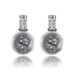 New Light Luxury Retro Italian Coin Earrings Women's Personalized Rabbit Coin Jewelry wholesale
