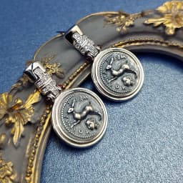 New Light Luxury Retro Italian Coin Earrings Women's Personalized Rabbit Coin Jewelry wholesale
