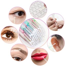 200pcs Eyelash Extension Supplies Set Disposable Lash Spoolies Brushes Eyelashes Micro Brush Mascara Wand Lipstick Applicator