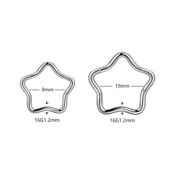 1PC Titanium Star Daith Earring Conch Helix Septum Piercing Clicker Segment Nose Ring Helix Rook Ear Piercings Women Jewelry 16G
