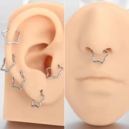 1PC Titanium Star Daith Earring Conch Helix Septum Piercing Clicker Segment Nose Ring Helix Rook Ear Piercings Women Jewelry 16G