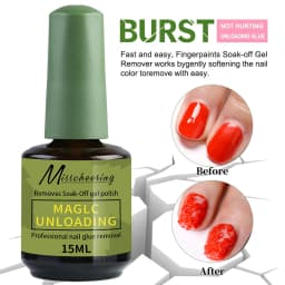 15ml Nail Polish Remover For Nails in 3-5 Minutes Easily Quickly Removes Semi Permanent Soak Off UV Gel Polish Burst Gel&nailoil