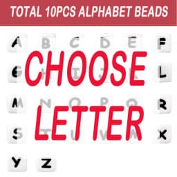 LOFAC 10pcs/lot silicone English Alphabet Beads Pacifier Chain DIY Alphabet Beads 12MM Silicone Alphabet Beads Bracelet Necklace