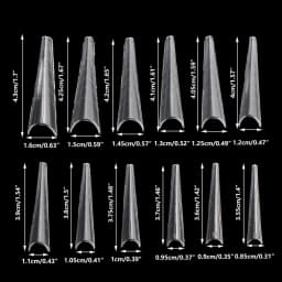60Pcs Nail Dual Form False Nail Tips Extension For Building UV Acrylic Gel DIY Nail Mold Manicure Tools