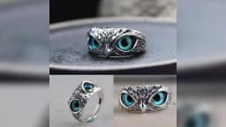 Fashion Charm Vintage Owl Ring for Men Women Cute Animals Owl Youth Gothic Rings Jewelry Accessories Gifts