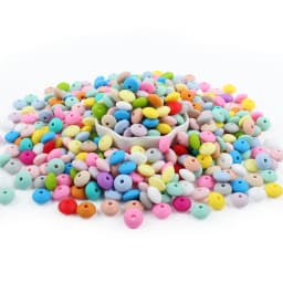 20/50/100pcs 12mm Silicone Beads Lentil Focal Spacer Beads for Jewelry making Pen DIY Pacifier Clips Chain Bracelet Necklace