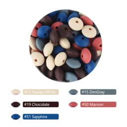 20/50/100pcs 12mm Silicone Beads Lentil Focal Spacer Beads for Jewelry making Pen DIY Pacifier Clips Chain Bracelet Necklace