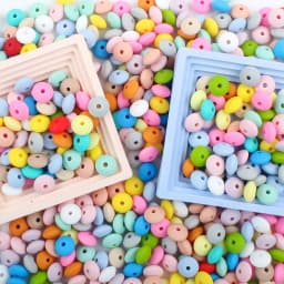20/50/100pcs 12mm Silicone Beads Lentil Focal Spacer Beads for Jewelry making Pen DIY Pacifier Clips Chain Bracelet Necklace