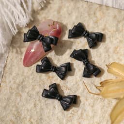 50pcs Resin Ribbon Bows Nail Art Charm 3D Long Colorful Frosted Ribbon Bowknot Nail Decoration DIY Korea Design Nail Accessories