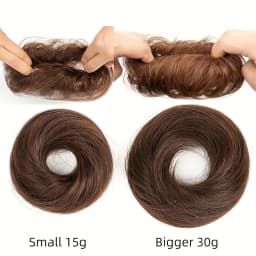 Chignon Hair Buns Ponytail Hair Piece Real Human Hair Extensions Elegant Hair Bun Style Darker 6inch
