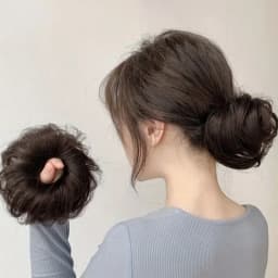 Chignon Hair Buns Ponytail Hair Piece Real Human Hair Extensions Elegant Hair Bun Style Darker 6inch