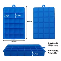 With Lid / No Lid 24-Hole Silicone Ice Tray Square Box Auxiliary Food Puree Cheese Jelly Mold Bar Kitchen Tool Cocktail Cube