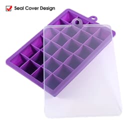 With Lid / No Lid 24-Hole Silicone Ice Tray Square Box Auxiliary Food Puree Cheese Jelly Mold Bar Kitchen Tool Cocktail Cube