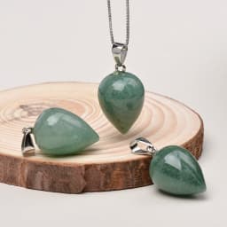 1pc Simple Drop Shaped Natural Stone Pendant Inverted Cone Smooth Texture Pendant Necklace Accessories for Men and Women