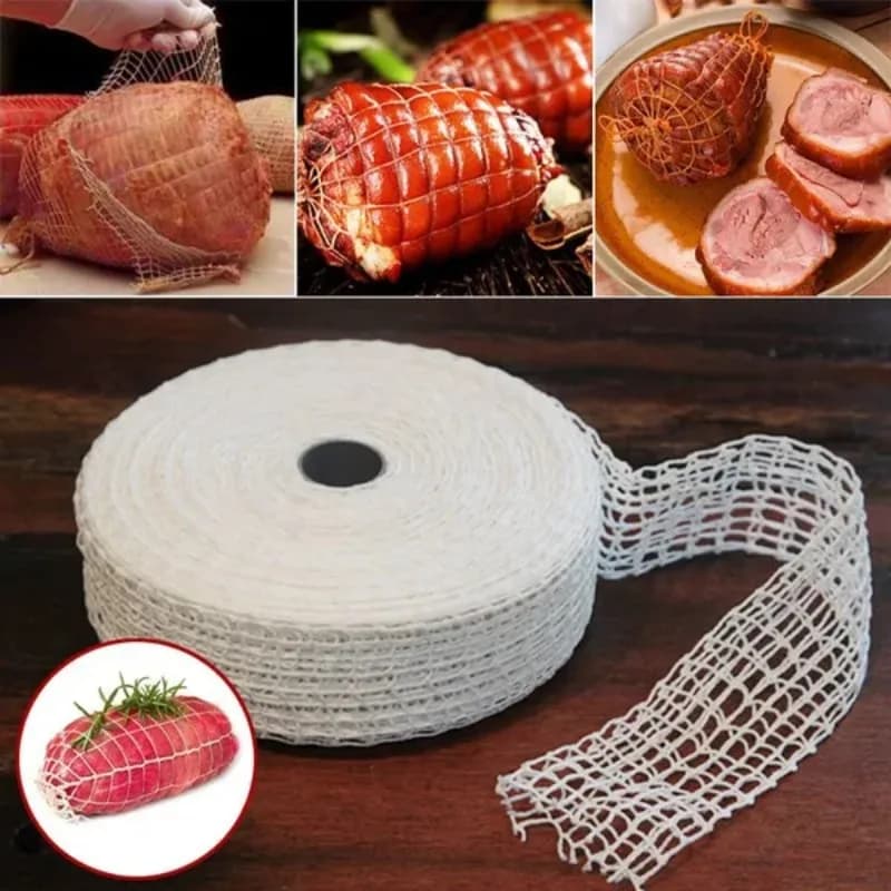 Cotton Meat Net Hot Dog Ham Sausage Butcher's Roast Cooking String Net