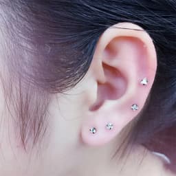 4 Pairs/set Elegant & Sparkling Faux Diamond Stud Earrings - Hypoallergenic Stainless Steel for Everyday Glamor & Special Occasi