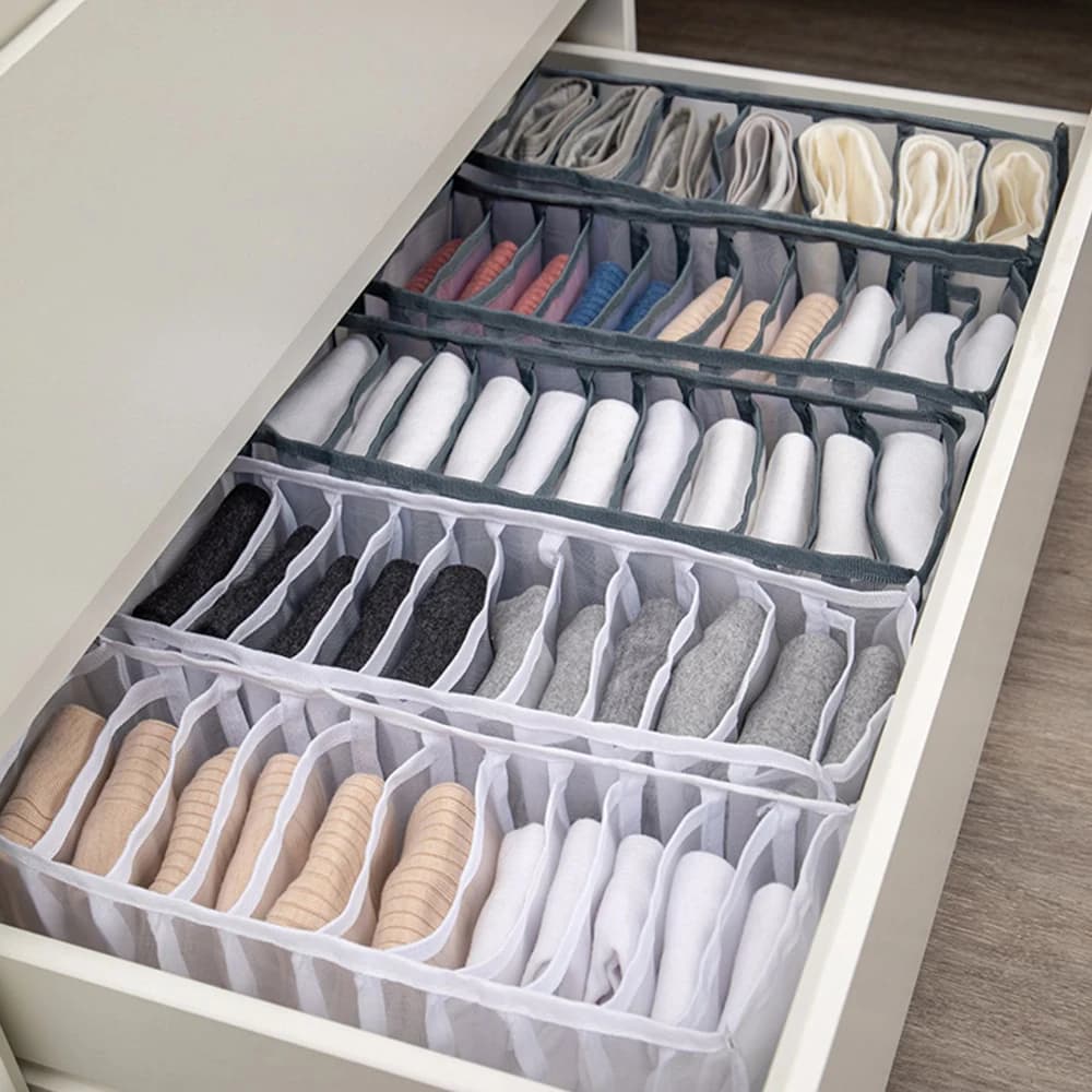 Wardrobe Closet Cabinet Organizers Drawer Divider Home Dormitory Underwear Bra Socks Panty Storage Boxes Home Organization