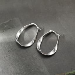 925 Sterling Silver hoop Korean geometric Earrings Simple Temperament Exquisite Hot Semale Sexy Jewelry Gift