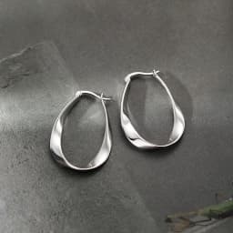 925 Sterling Silver hoop Korean geometric Earrings Simple Temperament Exquisite Hot Semale Sexy Jewelry Gift