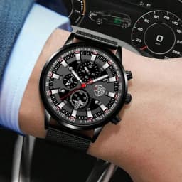 DEYROS Luxury Mens Business Quartz Wristwatch Calendar Fashion Men Casual Sports Watch for Men Gift