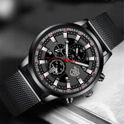 DEYROS Luxury Mens Business Quartz Wristwatch Calendar Fashion Men Casual Sports Watch for Men Gift