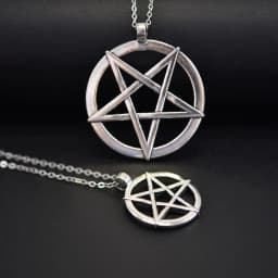 1Pc Witchcraft Satan Pentagram Lucky Amulet Pendant Women Necklaces Wicca Star Pentacle Grunge Statement Men Collares Jewelry