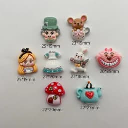 10Pcs Cartoon Animal Resin Charms Kawaii DIY Decor Accessories Earring KeyChain Necklace Trinket Pendant Jewelry Findings charms