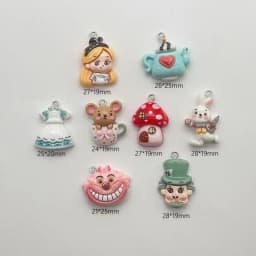 10Pcs Cartoon Animal Resin Charms Kawaii DIY Decor Accessories Earring KeyChain Necklace Trinket Pendant Jewelry Findings charms
