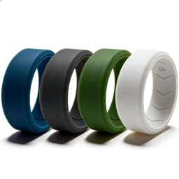 4pcs/set Breathable Comfort Silicone Ring Gift For Men Male Boy Father Sports Sporty Jewelry Daily Outdoor Working Running