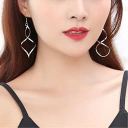 Fashion Simple Spiral Drop Earrings For Women Long Curved Wave Dangle Brincos Statement Wedding Party Jewelry Wholesale