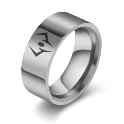 Anime Jujutsu Kaisen Rings Ryōmen Sukuna Cosplay Black Dead Eye Unisex Ring Prop Jewelry Gift Stainless steel Accessories