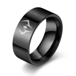 Anime Jujutsu Kaisen Rings Ryōmen Sukuna Cosplay Black Dead Eye Unisex Ring Prop Jewelry Gift Stainless steel Accessories