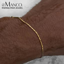 EMANCO Wire Chain Bracelet Fashion Trend New Personalized Men's White Gold Bracelet Non-Fading Color Wholesale Jewelry