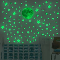 Luminous Moon Stars Wall Stickers for Kids Room Bedroom Decor Glow in the Dark Earth Wall Decals Noctilucent Stickers Home Decor