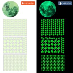 Luminous Moon Stars Wall Stickers for Kids Room Bedroom Decor Glow in the Dark Earth Wall Decals Noctilucent Stickers Home Decor