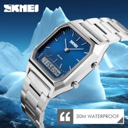 SKMEI 1220 Quartz Wristwatches relogio masculino Fashion Casual Watch Men Digital Dual Time Sports Chronograph 3bar Waterproof