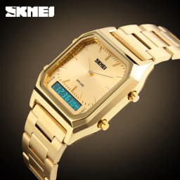 SKMEI 1220 Quartz Wristwatches relogio masculino Fashion Casual Watch Men Digital Dual Time Sports Chronograph 3bar Waterproof