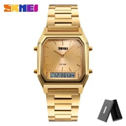 SKMEI 1220 Quartz Wristwatches relogio masculino Fashion Casual Watch Men Digital Dual Time Sports Chronograph 3bar Waterproof