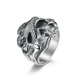 Vintage Punk Hip Hop Snake Skull Ring Stainless Steel Snake Rings For Men Biker Unique Animal Amulet Jewelry Gift Dropshipping