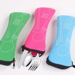 1PC Portable Cutlery Bag Cutlery Bag Cutlery Bag Travel Packaging Storage Box Cutlery Picnic Fork Spoon Bag