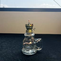 1Pcs Mini Chamber Desktop Glass Oil Fire Fly Decorative Birthday Lamp Holder With Lampshade Lighting Lantern Candle