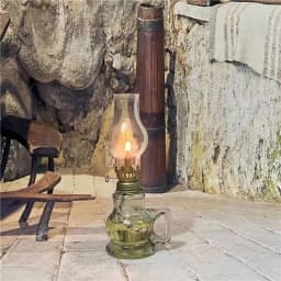 1Pcs Mini Chamber Desktop Glass Oil Fire Fly Decorative Birthday Lamp Holder With Lampshade Lighting Lantern Candle