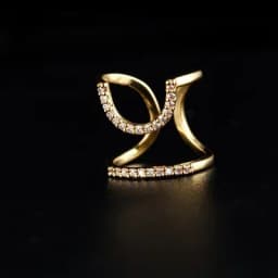 Geometric Diamond Open Ring Personalized Fashion and Exquisite U-shaped Nail Ring Fashion Jewelry