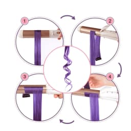 Clip in Hair Extensions 6pcs/pack Colored Party Highlights 22 Inches Multi-colors Straight Hair Synthetic Hairpieces Purple Pink