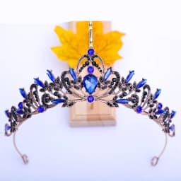 Bridal Headwear Purple-Colour Women's Grand Party Crown Birthday Tiaras